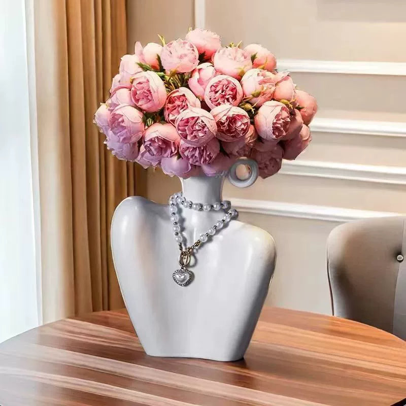 New ceramic vase for niche art flower arrangements