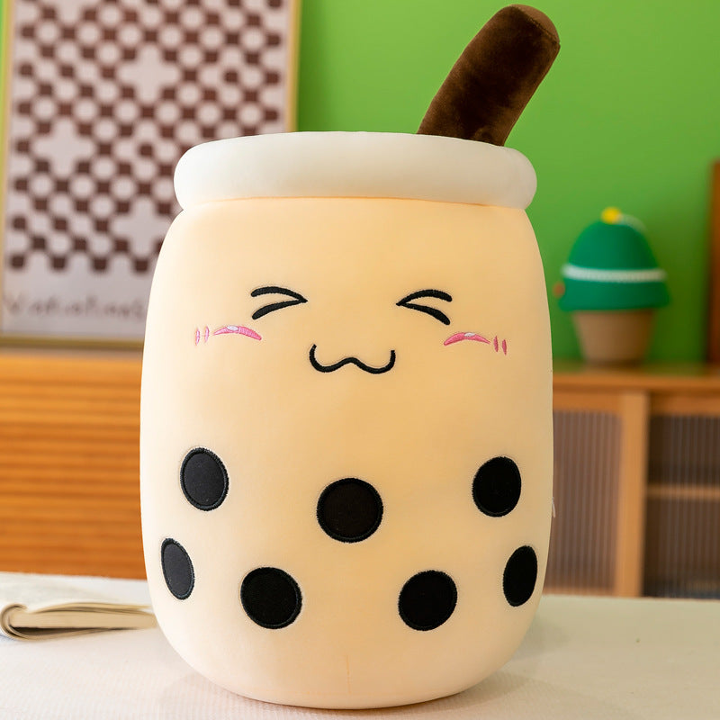 Bubble Tea and Dessert Cup Plush Toy, 20–30 cm Smiling Boba Drink in Colorful Styles for Cozy Rooms and Thoughtful Gifts