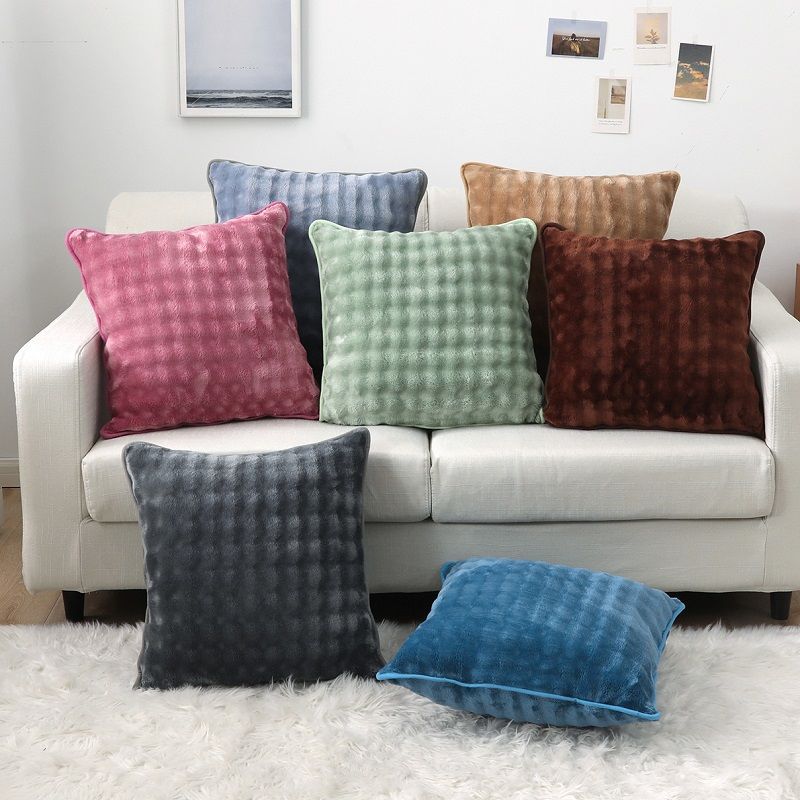 Textured Bubble Plush Pillow Cover in Seven Colors, Soft Decorative Cushion Cover for Cozy Sofas, Bedrooms and Reading Corners