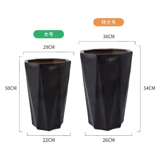 Modern minimalist paradise bird landing tall flowerpot