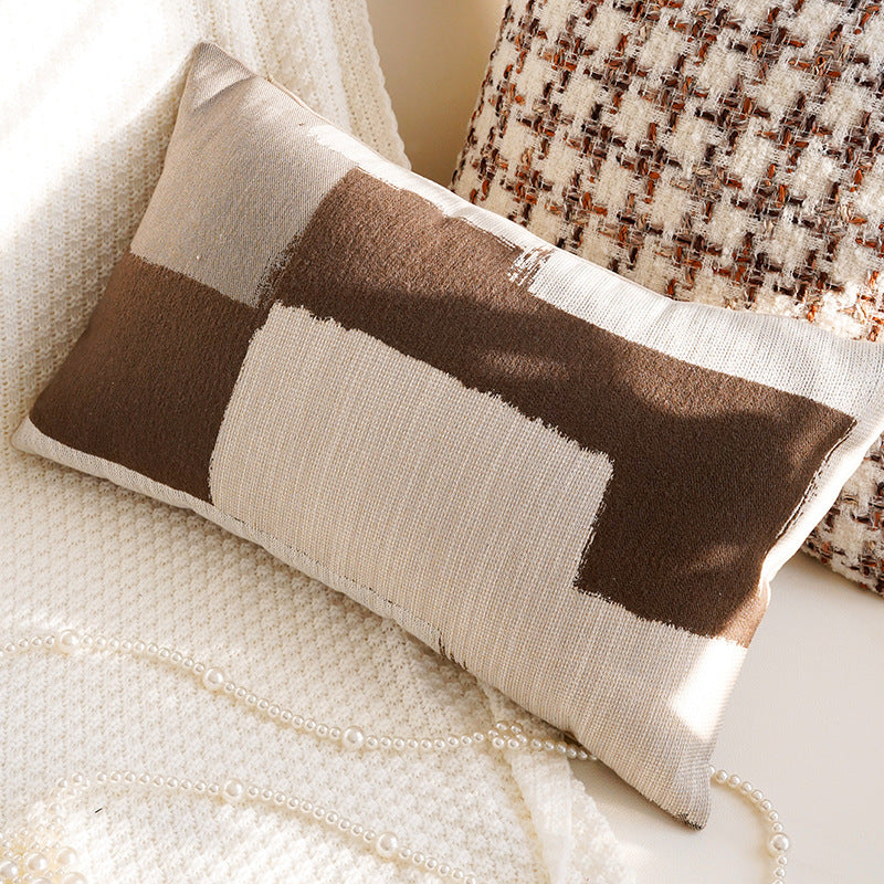 Vintage Cream and Brown Pillow Covers, Rose, Tufted and Geometric Designs for Sofas and Cozy Bedrooms