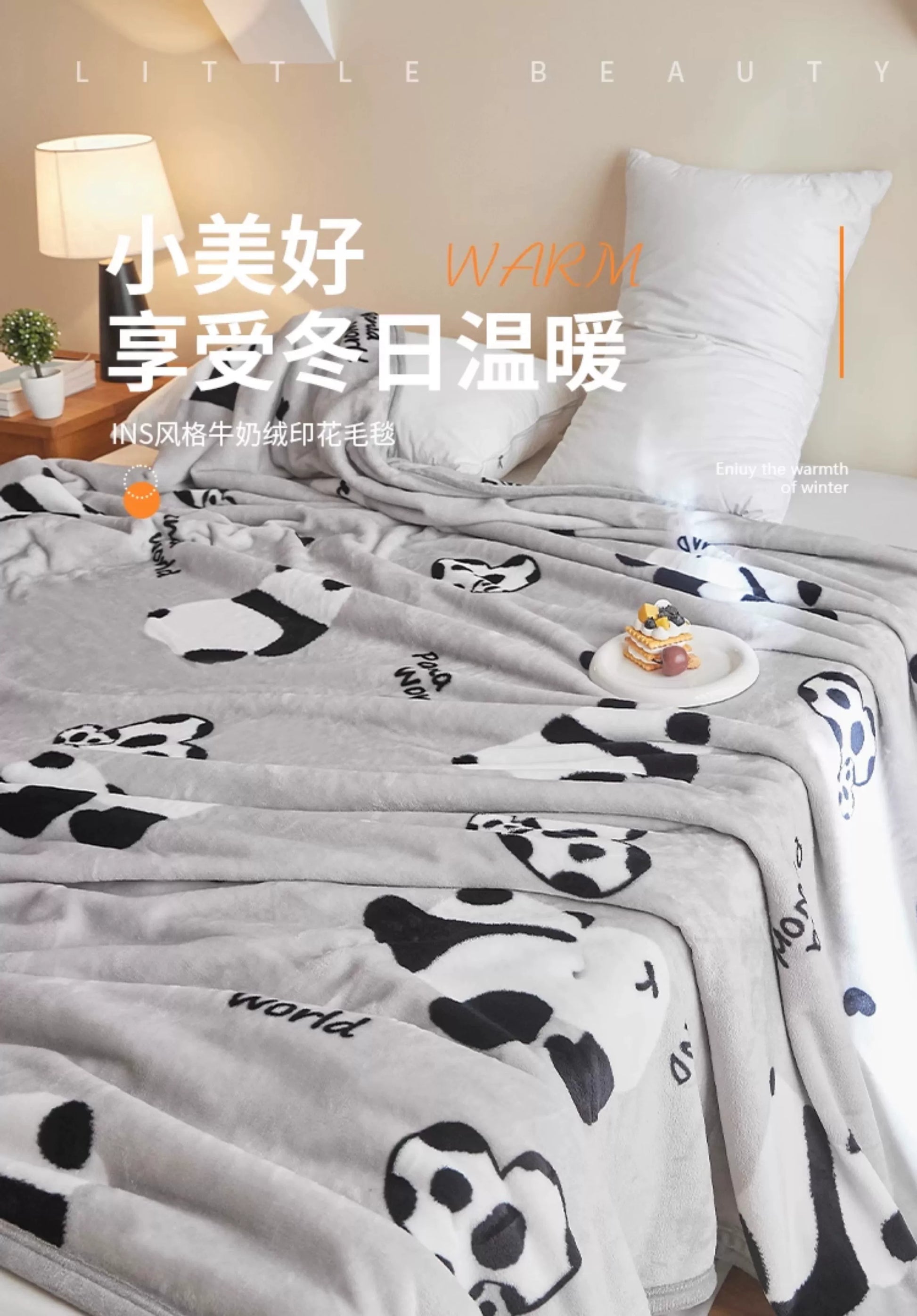 Handmade thickened milk velvet air conditioning blanket
