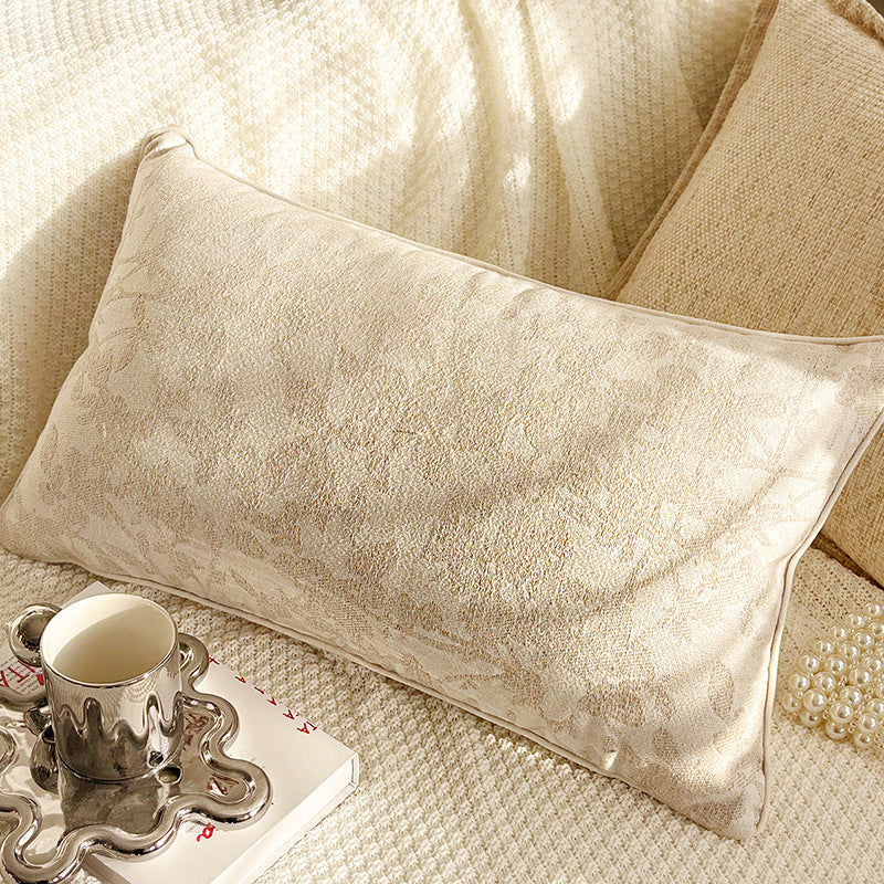Brown Leaf and Butterfly Pillow Covers, Warm Neutral Textured Designs for Cozy Sofas and Bedrooms