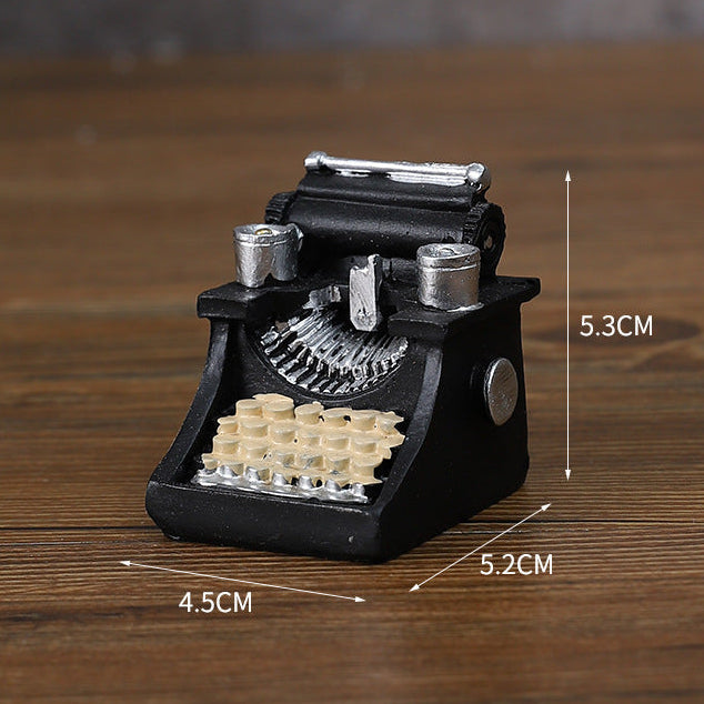 Mini Vintage Resin Figurines, Choose a Typewriter, Piano, Telephone, Record Player, Radio, Gramophone or Camera for Desk and Shelf Decor