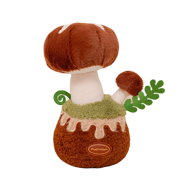 Whimsical Mushroom Plant Plush, Three Cozy Potted Styles for Desks, Shelves and Thoughtful Gifts