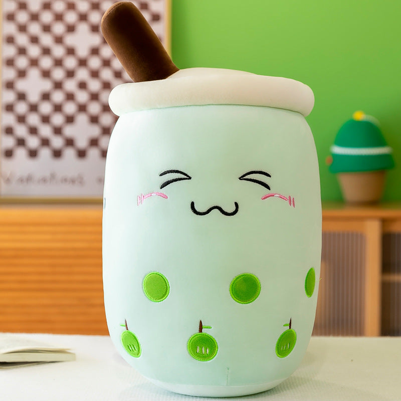 Bubble Tea and Dessert Cup Plush Toy, 20–30 cm Smiling Boba Drink in Colorful Styles for Cozy Rooms and Thoughtful Gifts