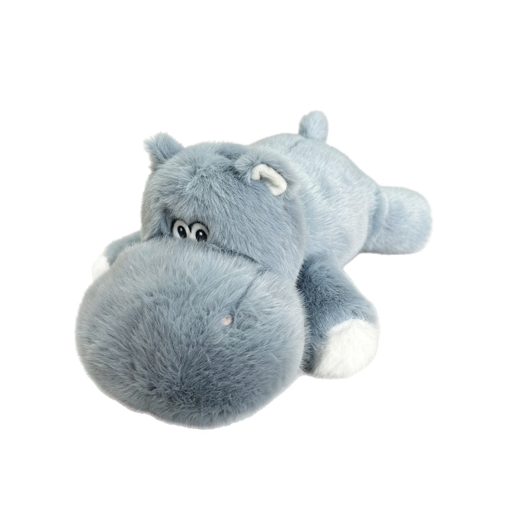 Cuddly Hippo Plush Toy, 28 cm Soft Animal Friend in Purple Orange or Blue for Cozy Rooms and Gifts