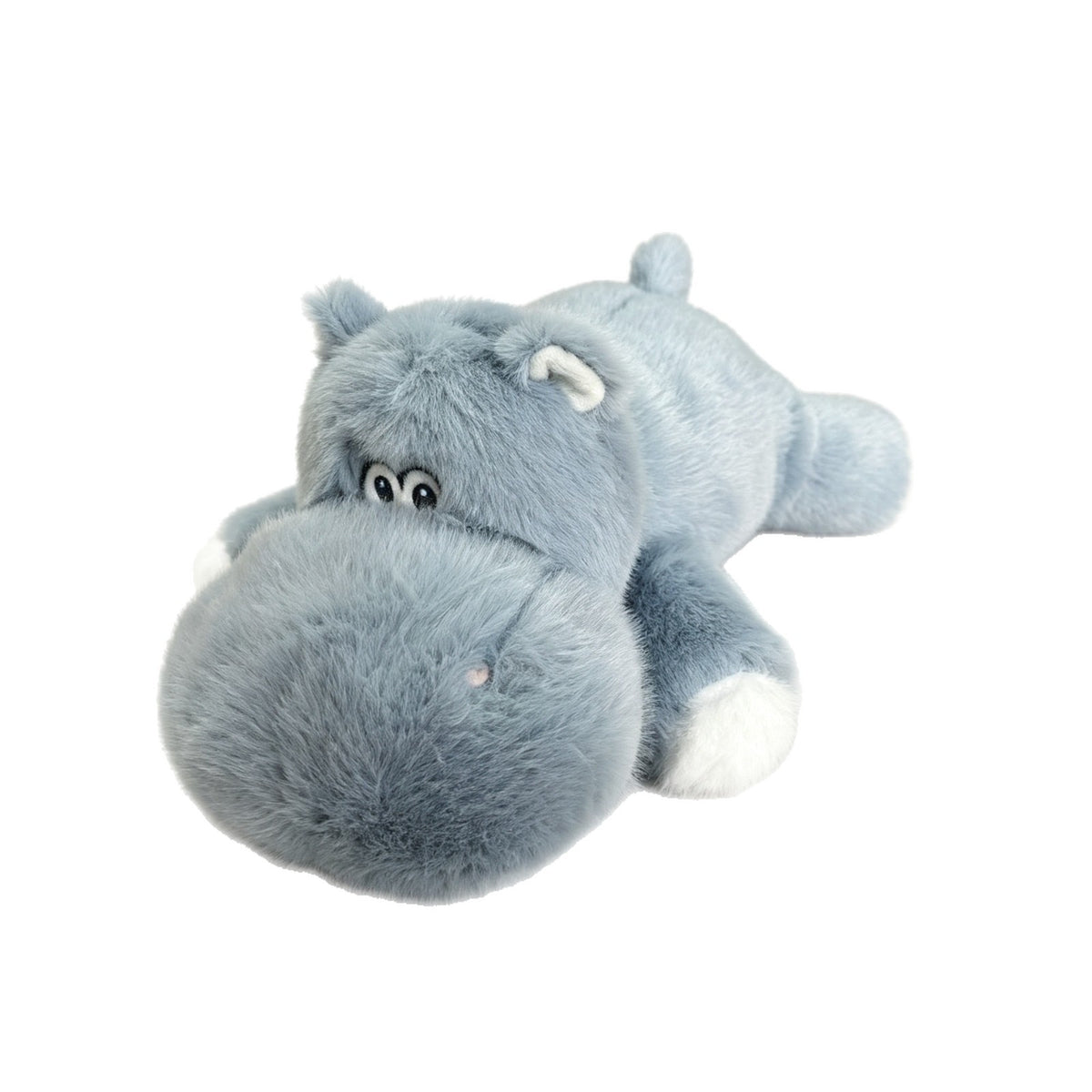 Cuddly Hippo Plush Toy, 28 cm Soft Animal Friend in Purple Orange or Blue for Cozy Rooms and Gifts