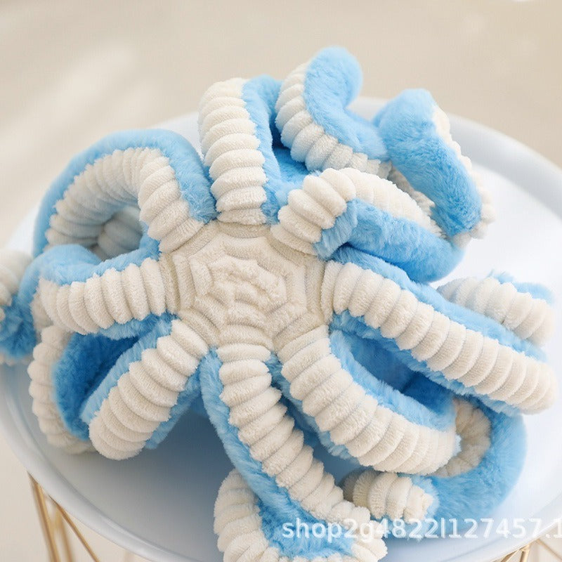 Curly Tentacle Octopus Plush Toy, 18 cm Soft Sea Creature in Five Colors for Cozy Shelves and Ocean Gifts