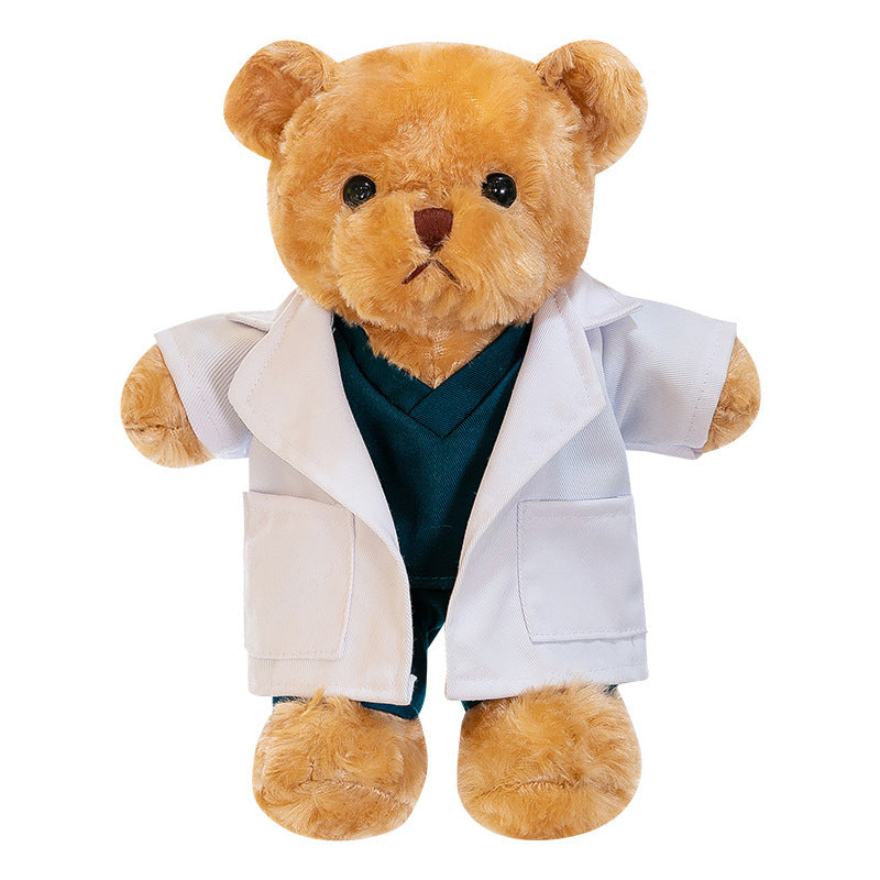 Doctor Teddy Bear Plush Toy, 30 cm Soft Medical Outfit Stuffed Animal in Three Styles for Cozy Shelves and Thoughtful Gifts