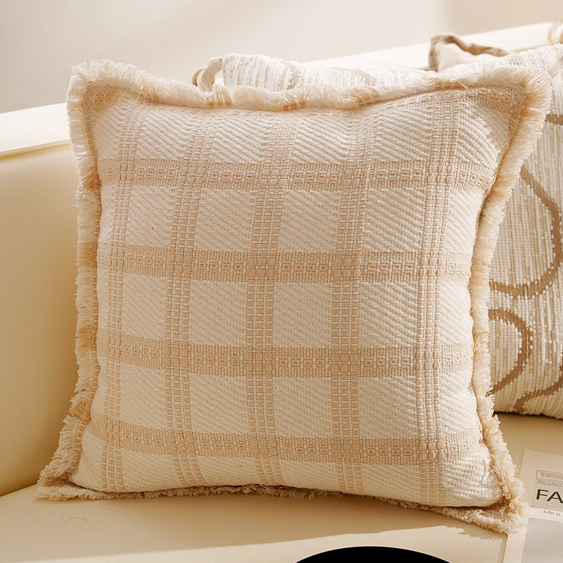 Warm Neutral Textured Pillow Covers, Dandelion, Moroccan Floral and Tufted Designs for Cozy Sofas and Bedrooms