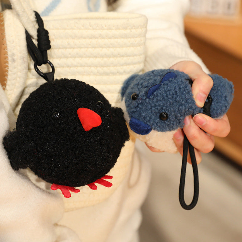 Mini Round Animal Plush Toys and Bag Charms, 10–15 cm Otter, Frog, Penguin, Pufferfish and More for Playful Gifts