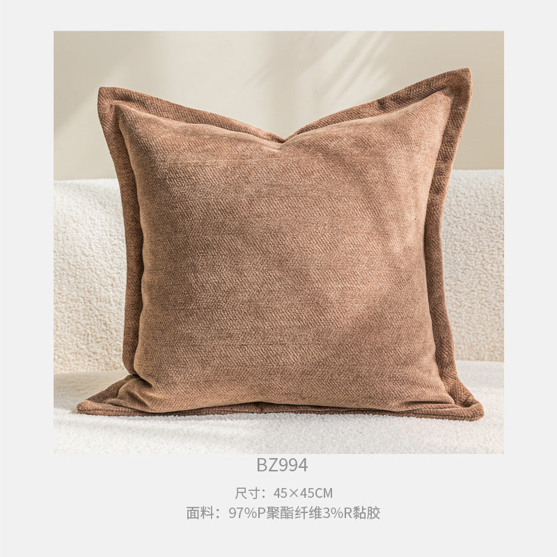 Warm Neutral Textured Pillow Cover, 45 x 45 cm Dandelion and Oatmeal Cushion Case for Cozy Sofas and Bedrooms
