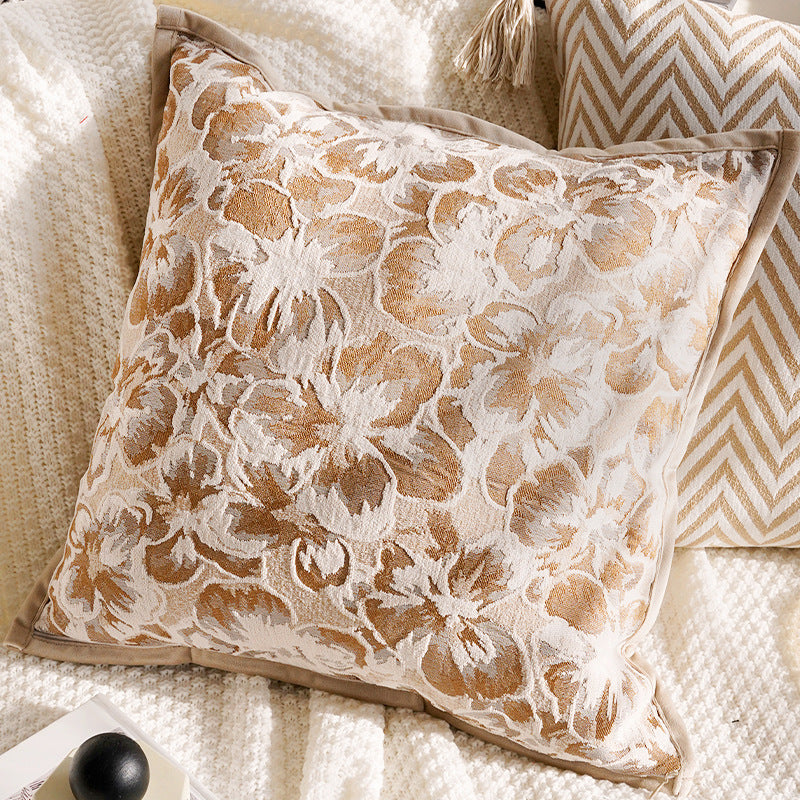 Cream and Cocoa Textured Pillow Covers, Floral, Tassel and Geometric Designs for Cozy Living Rooms and Bedrooms