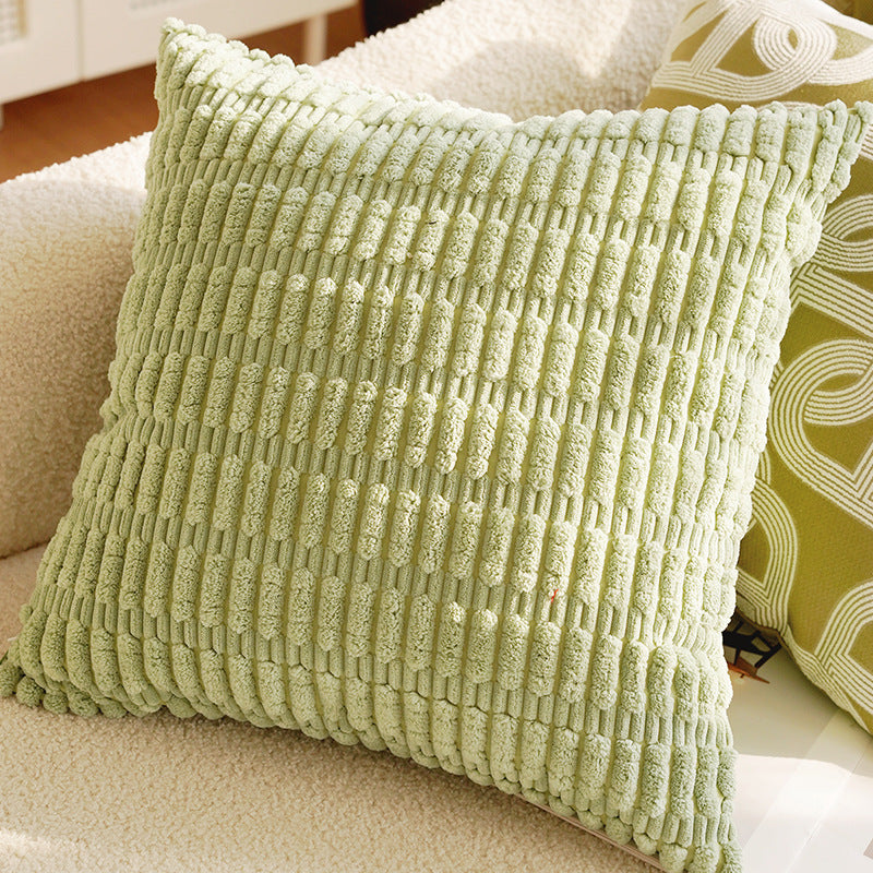 Green & Cream Decorative Pillow Covers, Botanical, Equestrian and Textured Designs for Sofas and Cozy Bedrooms