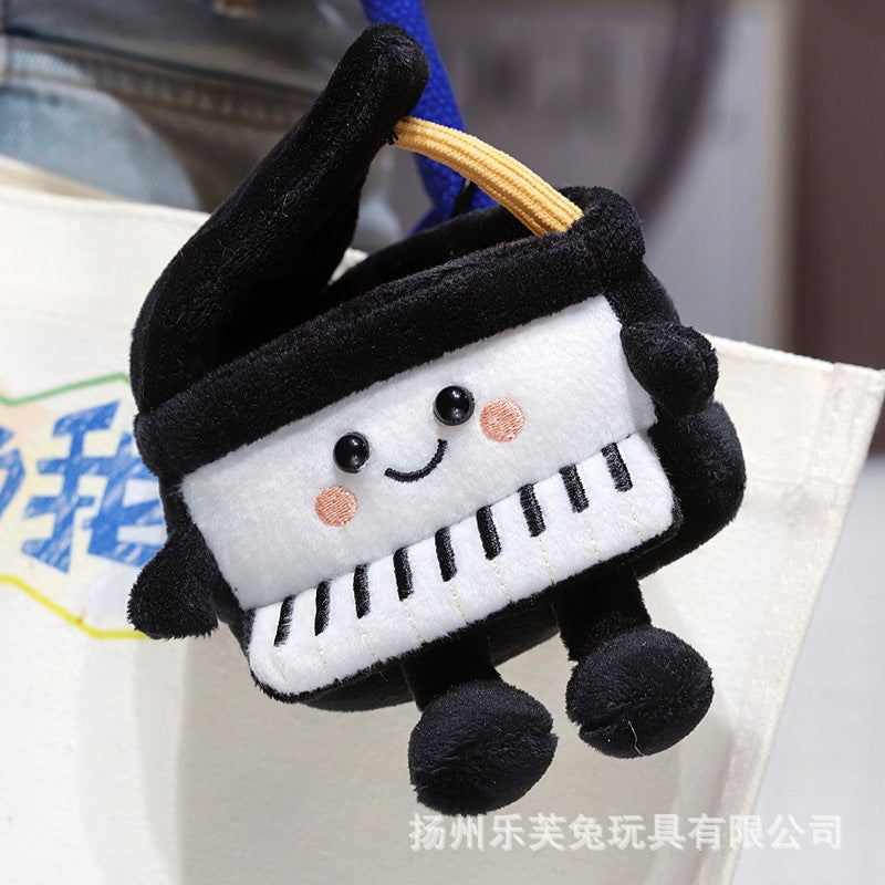 Mini Musical Instrument Plush Toys and Bag Charms, Soft Guitar, Piano, Guzheng and More for Music Lovers, 10–30 cm