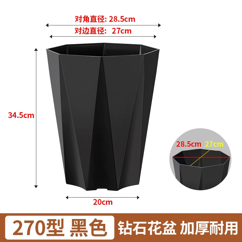Simple and modern diamond shaped polygonal flowerpot, light luxury