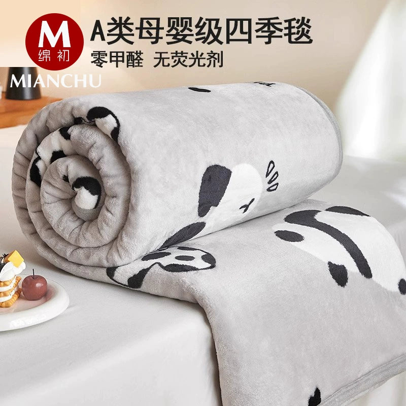 Handmade thickened milk velvet air conditioning blanket