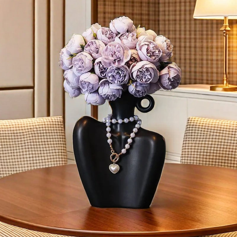 New ceramic vase for niche art flower arrangements