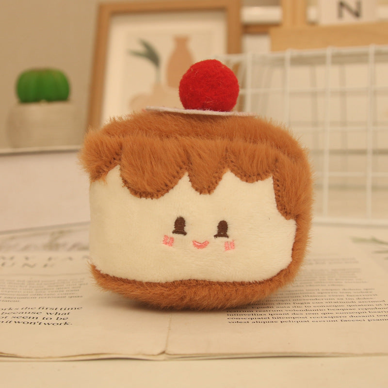 Mini Food Plush Bag Charm, 10 cm Cute Dessert and Snack Keychain for Backpacks, Handbags and Playful Gifts