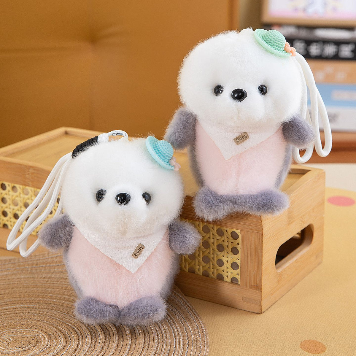 Mini Animal Plush Friends, 16 cm Pocket-Sized Stuffed Toys with Raccoon, Sloth, Cat, Penguin, Dinosaur and Frog Styles for Cozy Desks