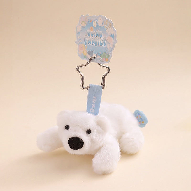 Mini Ocean Animal Plush Bag Charm, 12 cm Sea Creature Keychain in 13 Styles for Backpacks, Handbags and Playful Gifts