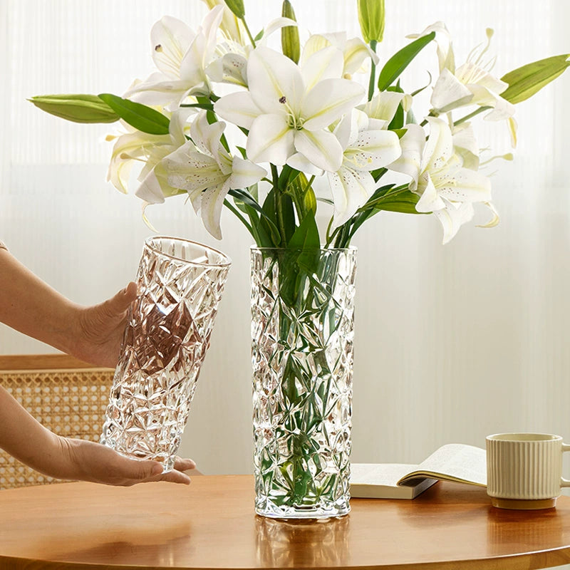 Hand - Blown Thickened Glass Vase for Multi - Scenes