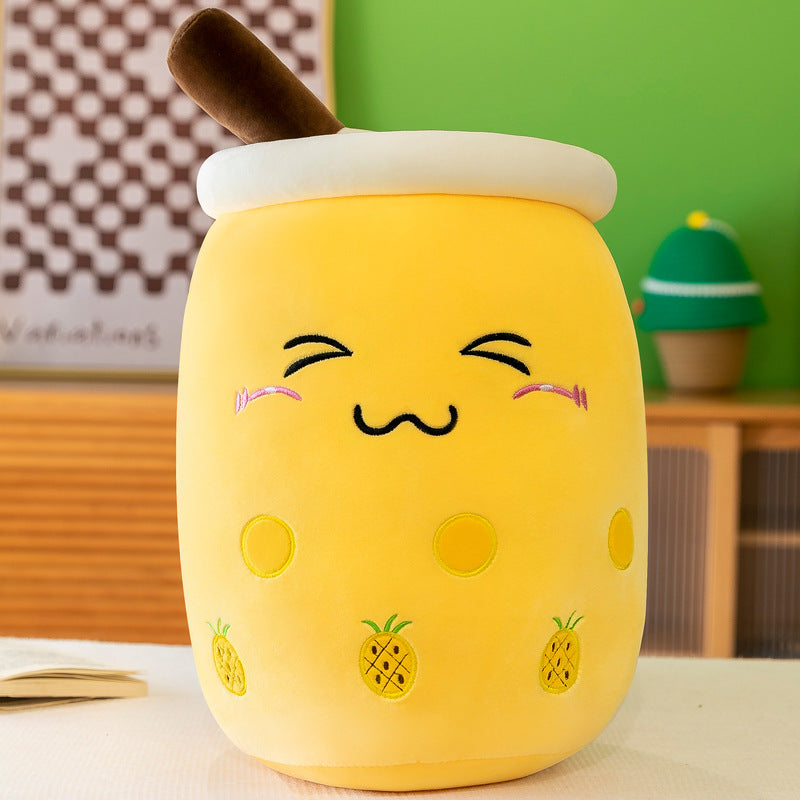 Bubble Tea and Dessert Cup Plush Toy, 20–30 cm Smiling Boba Drink in Colorful Styles for Cozy Rooms and Thoughtful Gifts
