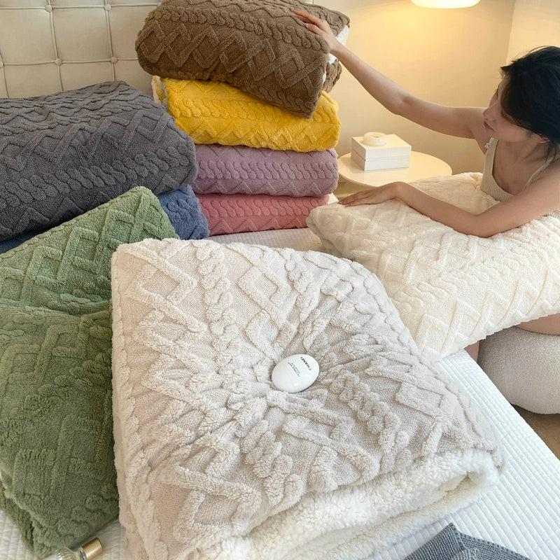 Double - Sided Handmade Warm Blanket
