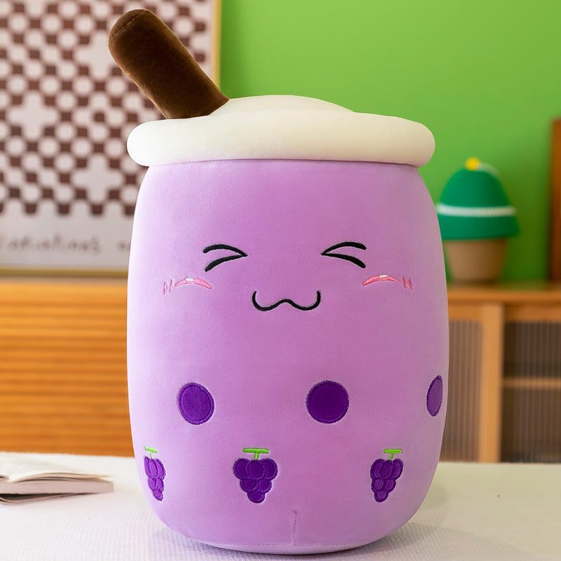 Bubble Tea and Dessert Cup Plush Toy, 20–30 cm Smiling Boba Drink in Colorful Styles for Cozy Rooms and Thoughtful Gifts