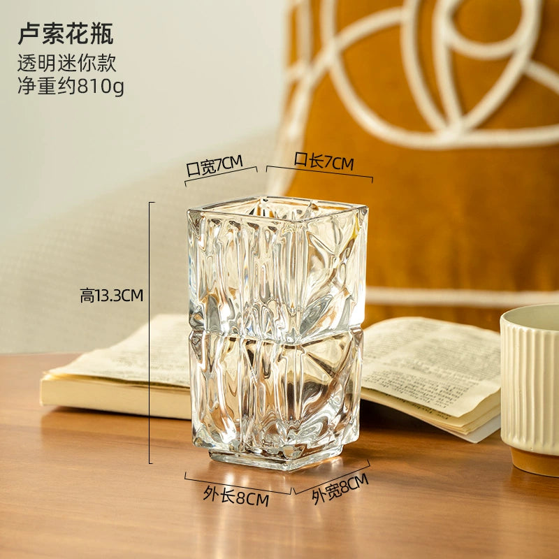 Heavy - Duty Textured Glass Flower Vase