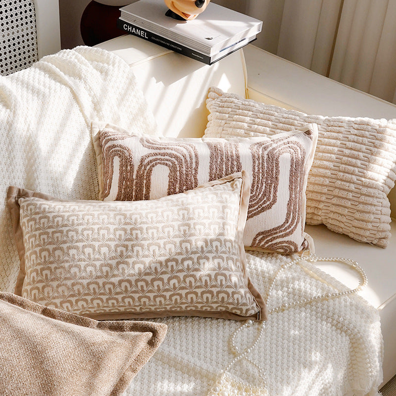 Warm Neutral Textured Pillow Covers, Dandelion, Moroccan Floral and Tufted Designs for Cozy Sofas and Bedrooms
