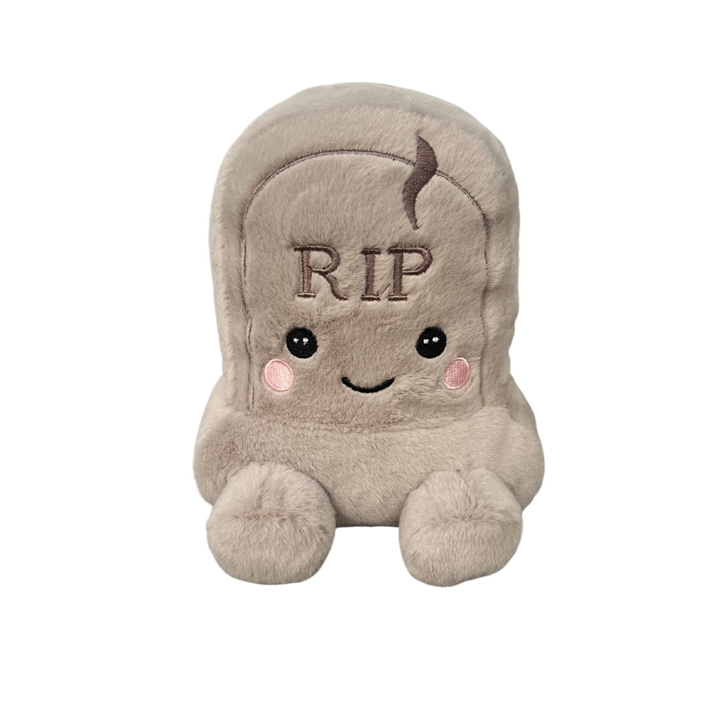 Whimsical Tombstone Plush Toy, 18 cm Halloween Shelf Accent and Soft Spooky Gift