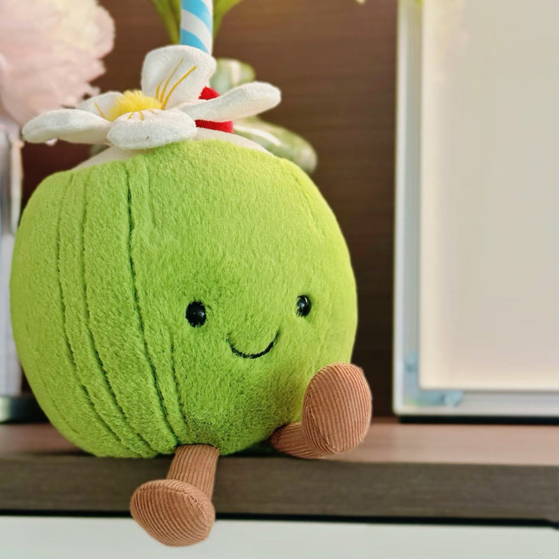 Whimsical Tropical and Ocean Plush Toys, 7–30 cm Fruit, Sea Animal and Seaside Friends for Cozy Gifts and Playful Decor