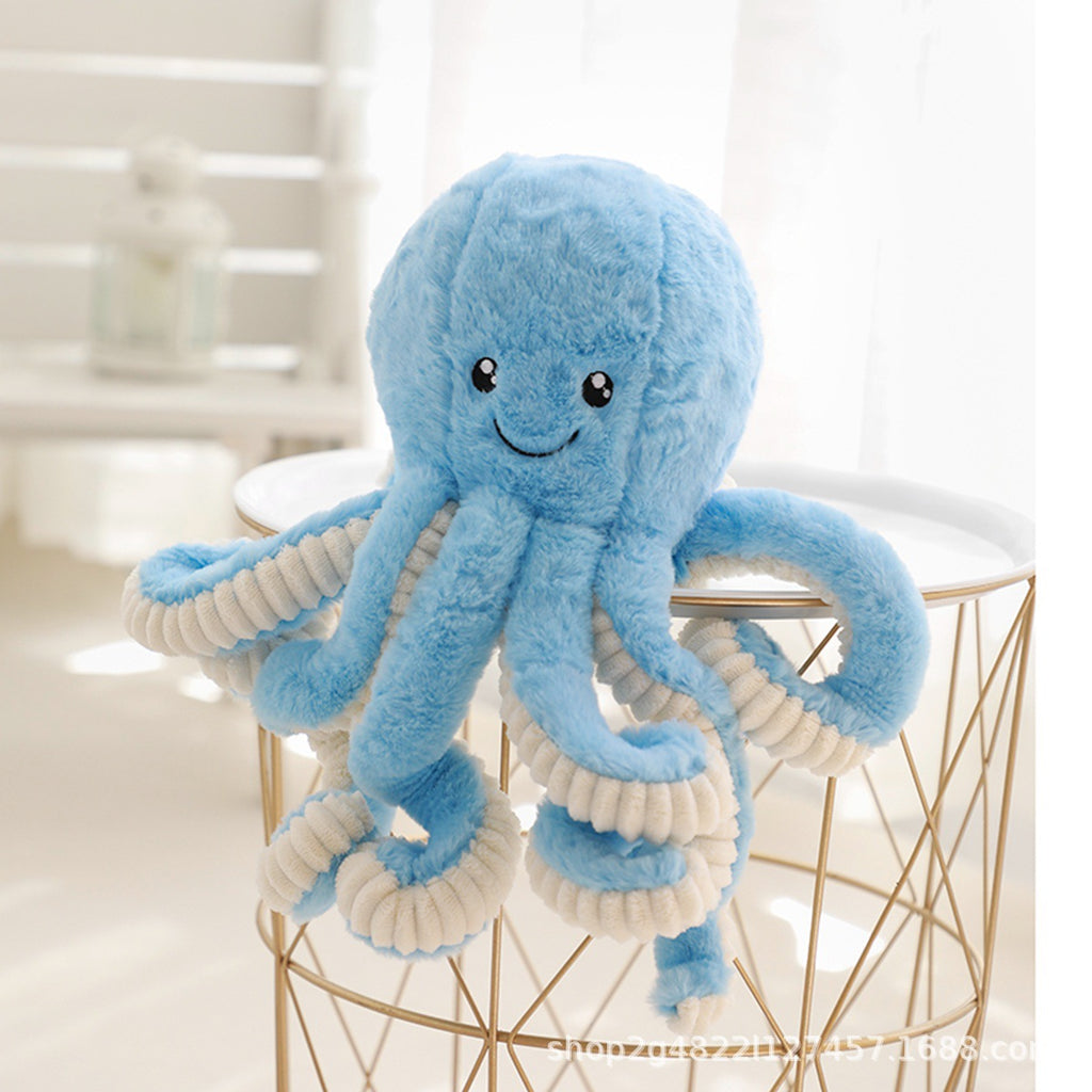 Curly Tentacle Octopus Plush Toy, 18 cm Soft Sea Creature in Five Colors for Cozy Shelves and Ocean Gifts