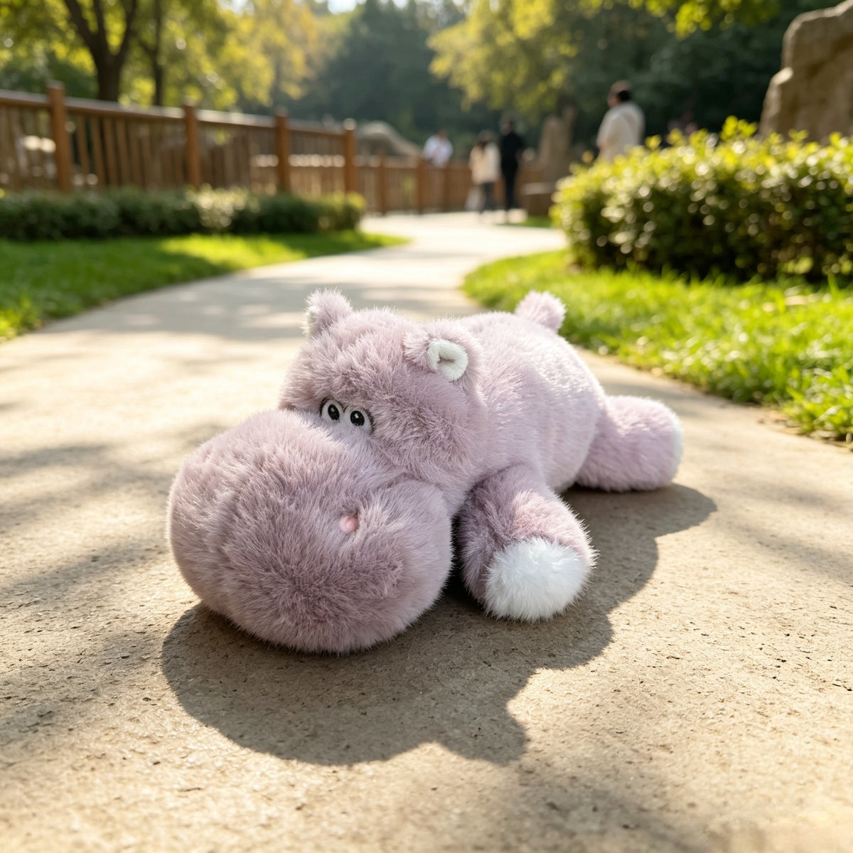 Cuddly Hippo Plush Toy, 28 cm Soft Animal Friend in Purple Orange or Blue for Cozy Rooms and Gifts