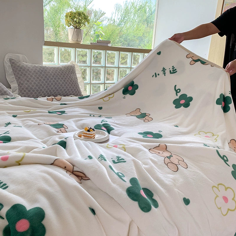 Handmade thickened milk velvet air conditioning blanket