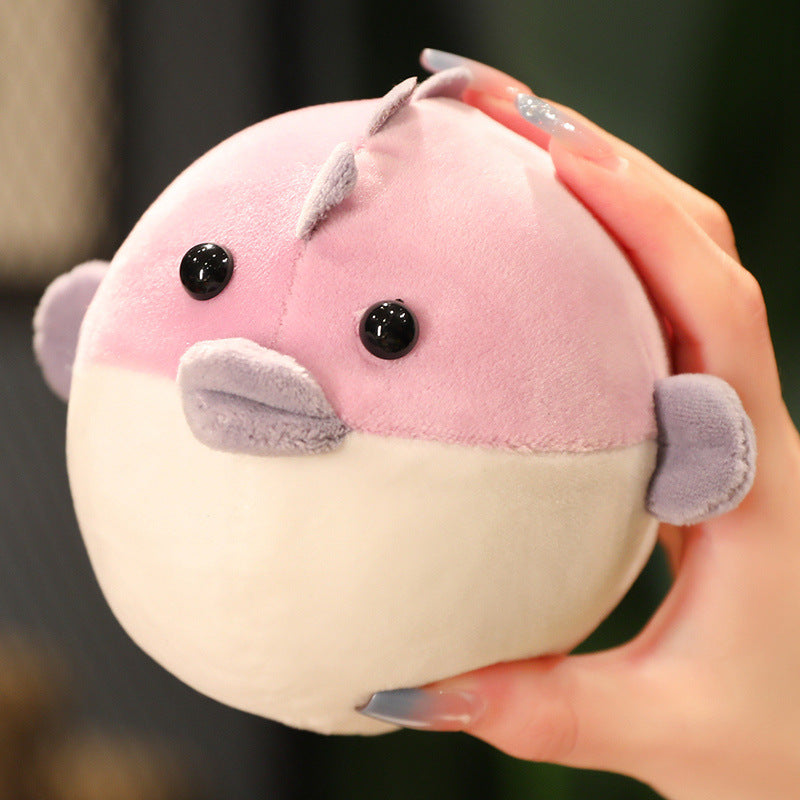 Mini Round Animal Plush Toys and Bag Charms, 10–15 cm Otter, Frog, Penguin, Pufferfish and More for Playful Gifts