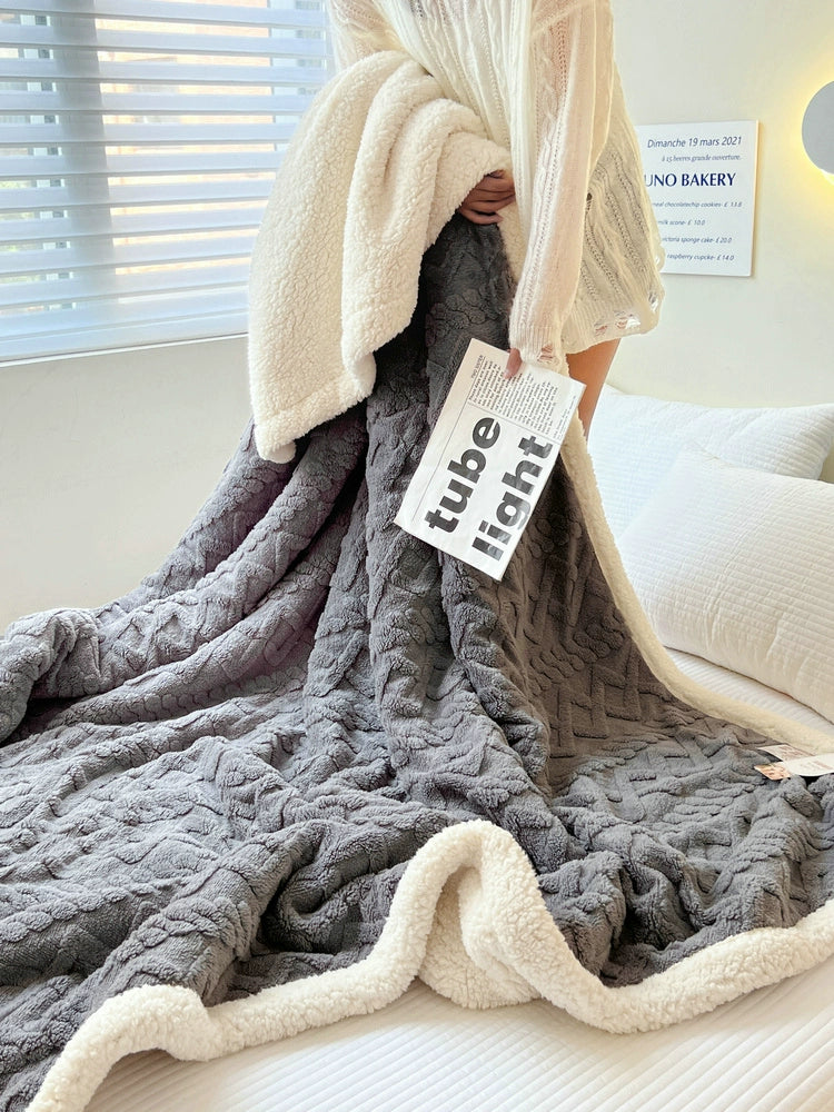Double - Sided Handmade Warm Blanket