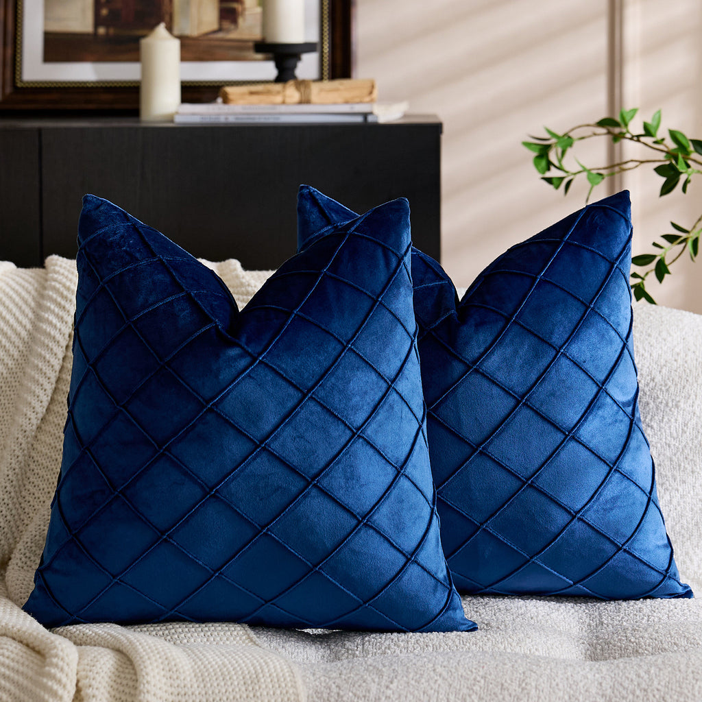 Solid Velvet Pillow Cover in 21 Colors, Decorative Square and Lumbar Cushion Cover for Sofas, Bedrooms and Cozy Home Styling