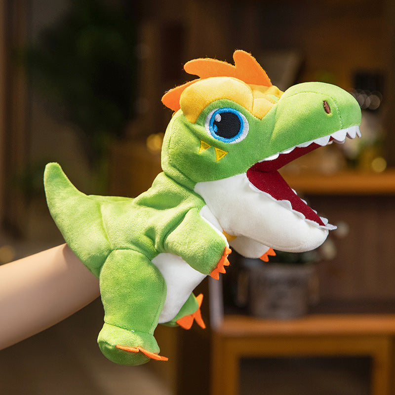 Dinosaur Hand Puppet Plush Toys, 20–30 cm Soft T Rex, Triceratops and Prehistoric Animal Styles for Pretend Play