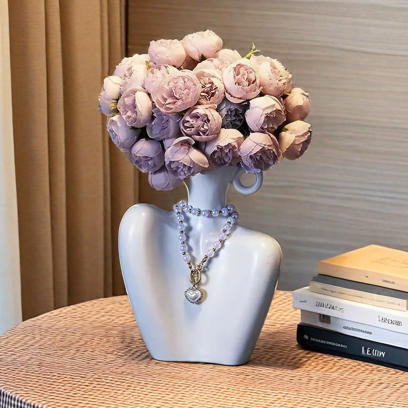 New ceramic vase for niche art flower arrangements