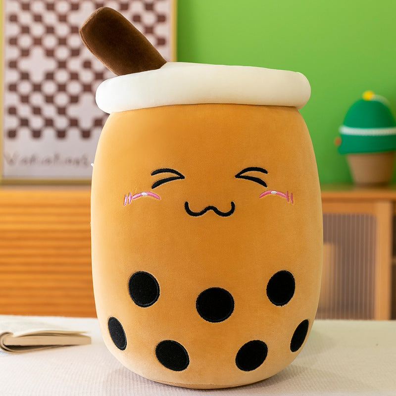Bubble Tea and Dessert Cup Plush Toy, 20–30 cm Smiling Boba Drink in Colorful Styles for Cozy Rooms and Thoughtful Gifts