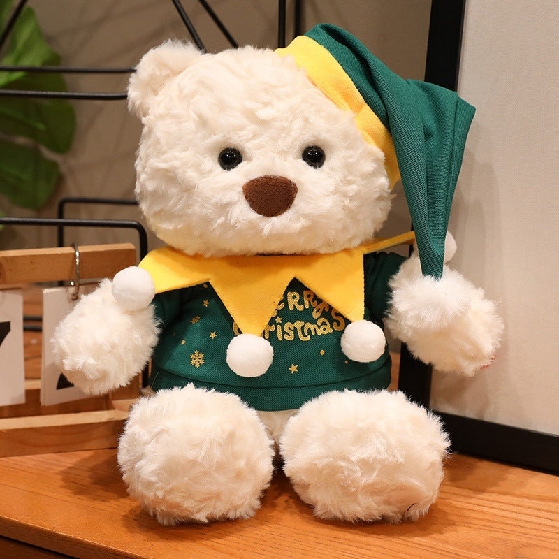 Christmas Teddy Bear Plush Toy, Festive Holiday Stuffed Bear in 18, 23 or 26 cm for Cozy Rooms and Thoughtful Gifts