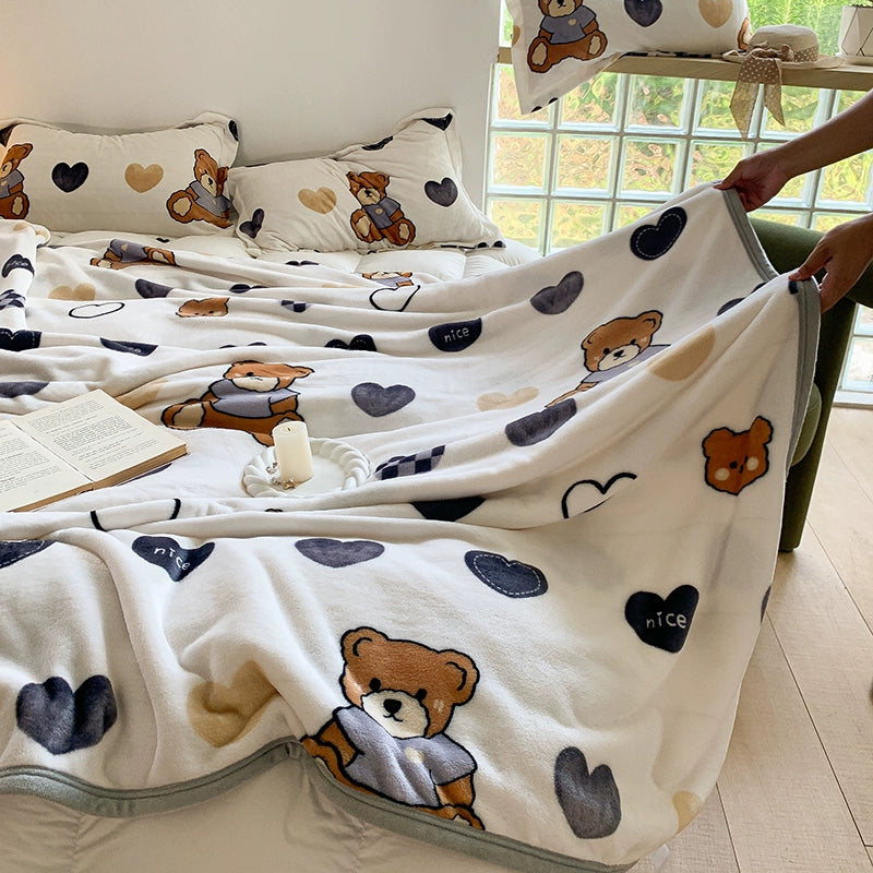 Handmade thickened milk velvet air conditioning blanket