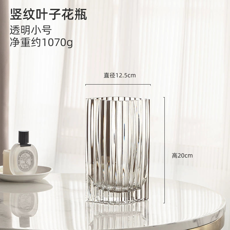 Light luxury leaf vase
