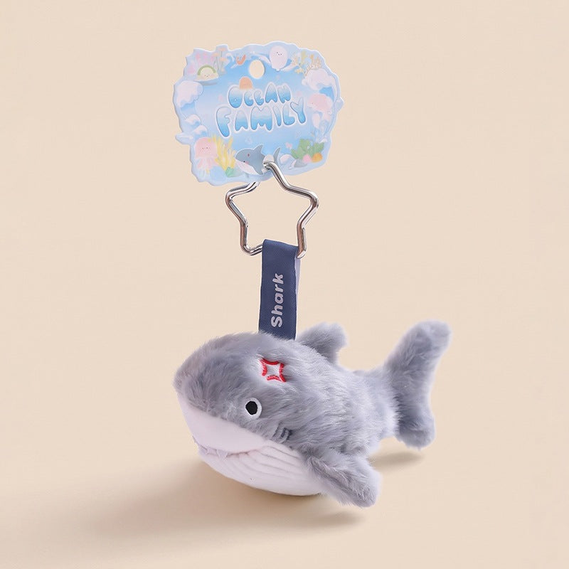 Mini Ocean Animal Plush Bag Charm, 12 cm Sea Creature Keychain in 13 Styles for Backpacks, Handbags and Playful Gifts