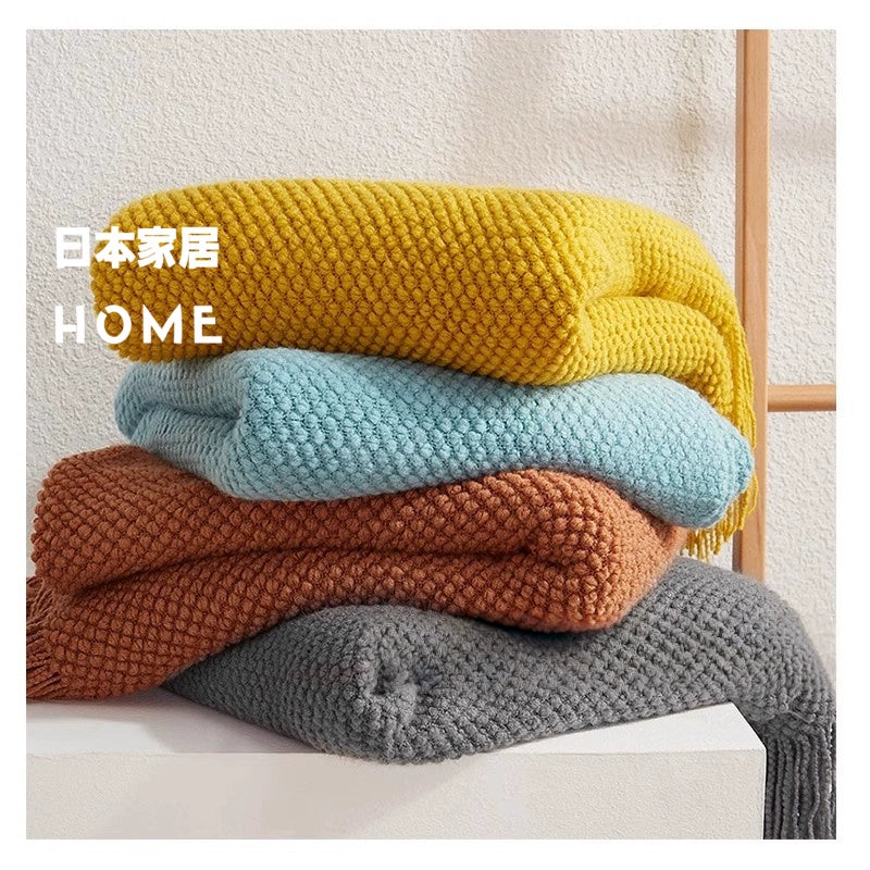 Warm Japanese - style Knitted Blanket