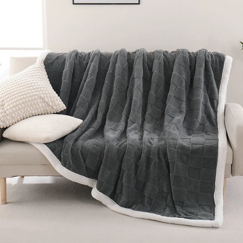 "Tafurong Lamb Fleece Blanket, Double - Sided Plush Ultra Warm Throw Blanket, Cozy Thermal Locking Bed Blanket for Couch Bed Travel, Premium Durable High - Quality Blanket"