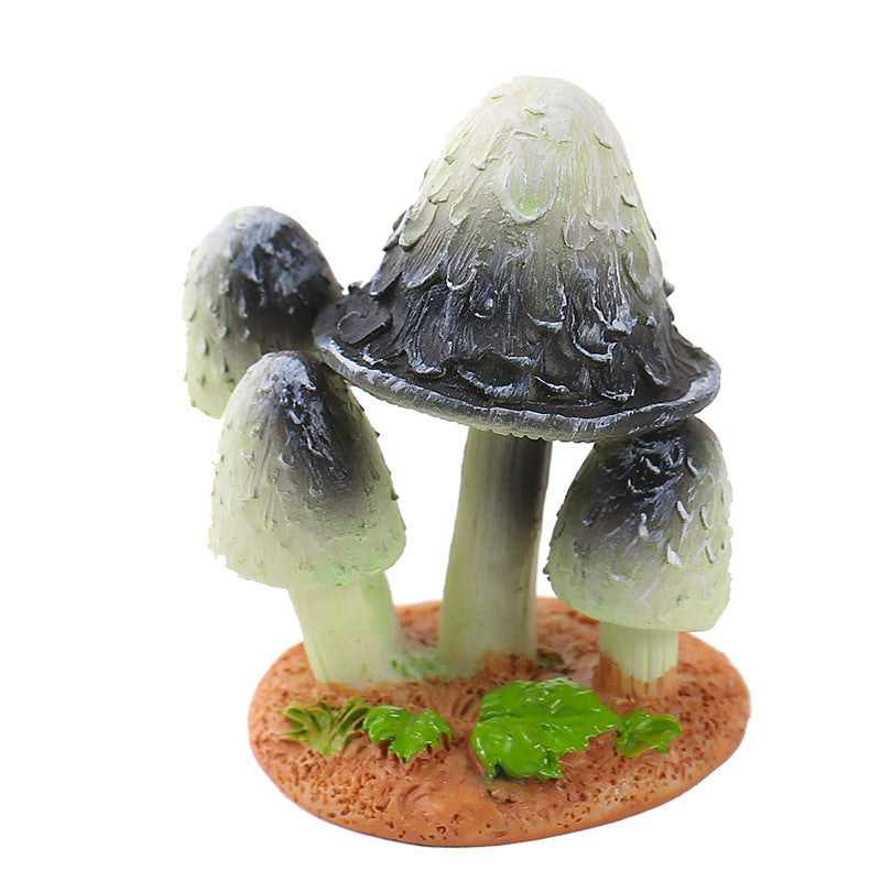 Woodland Mushroom Figurine Set of 8, Colorful Tiny Fungi for Desk Displays, Fairy Gardens and Miniature Scenes